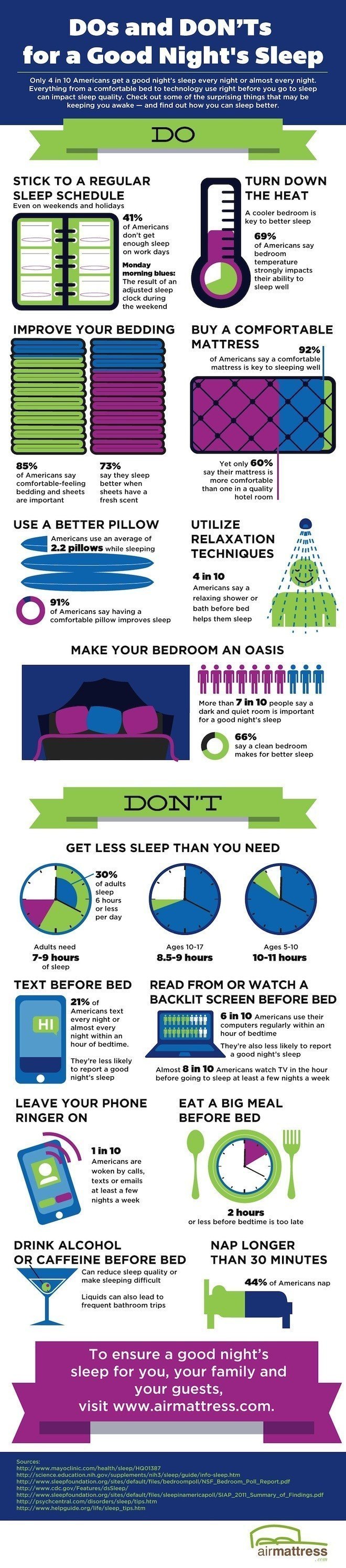 The Dos And Donts Of Sleep Infographic