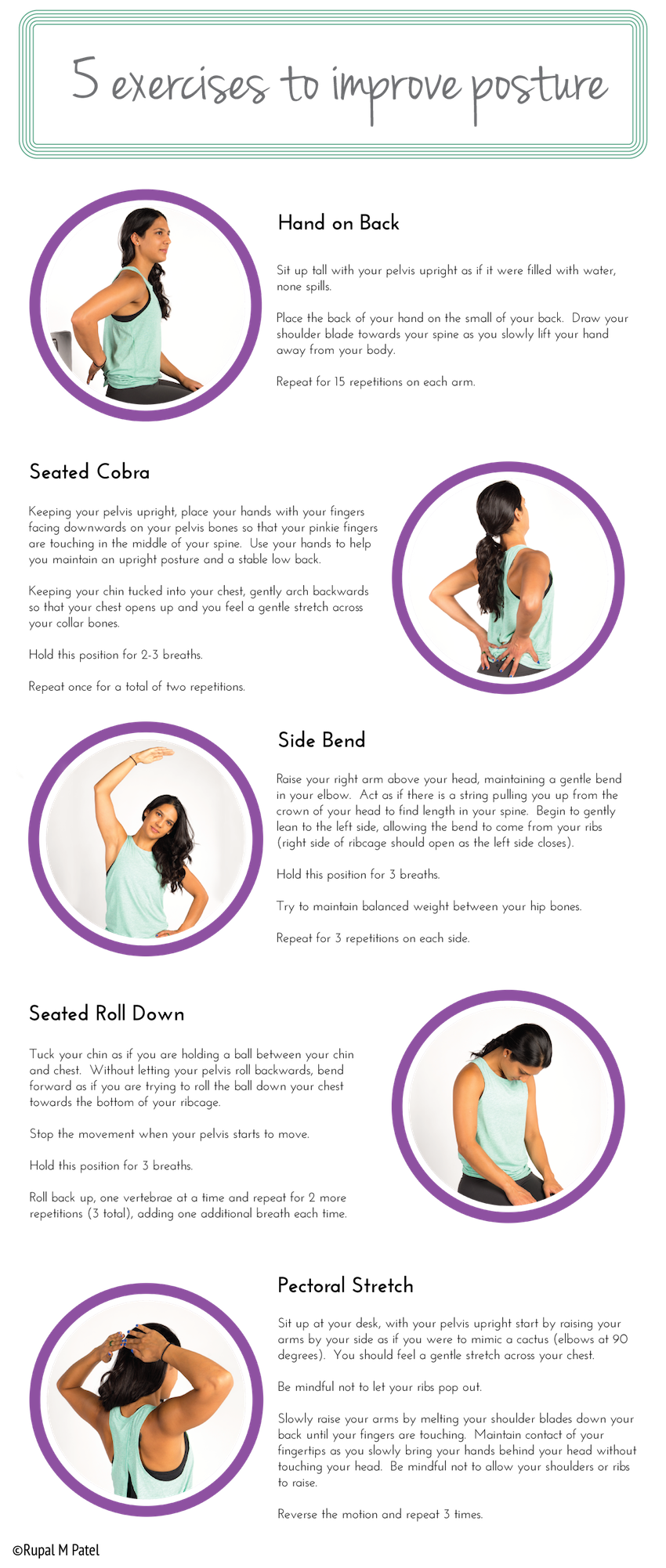 Exercises To Improve Your Posture Infographic Mindbodygreen