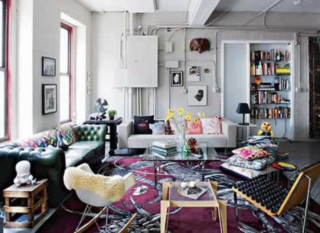 A Unique and Cool NYC Apartment with a Touch of Green